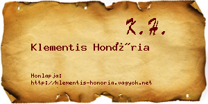 Klementis Honória névjegykártya